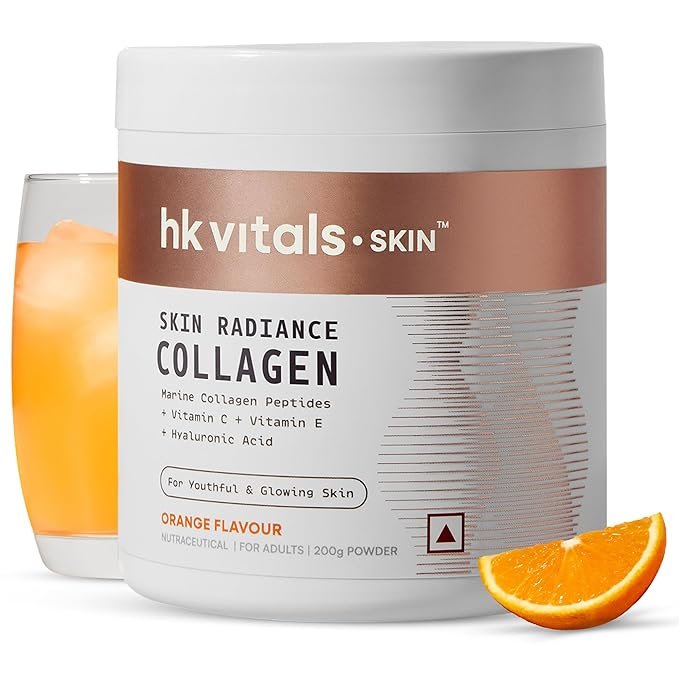 HK vitals Skin Radiance Marine Collagen Supplement Powder (Orange, 200g)